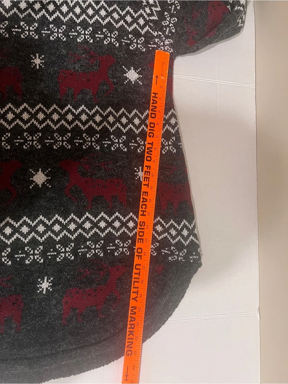 Shineflow Nordic Fair Isle Reindeer Knit Soft Tunic Sweater Winter Cabincore L